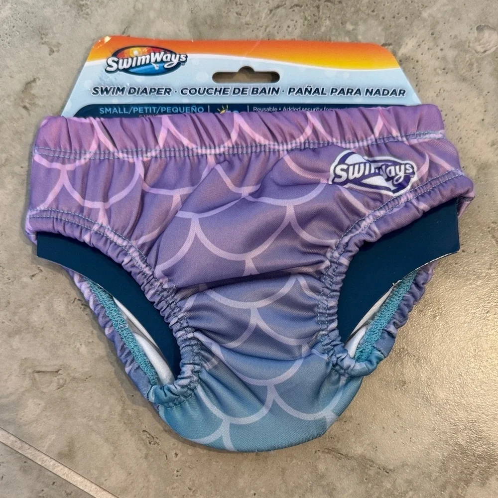 SwimWays Purple and Blue Kids Swim Diaper